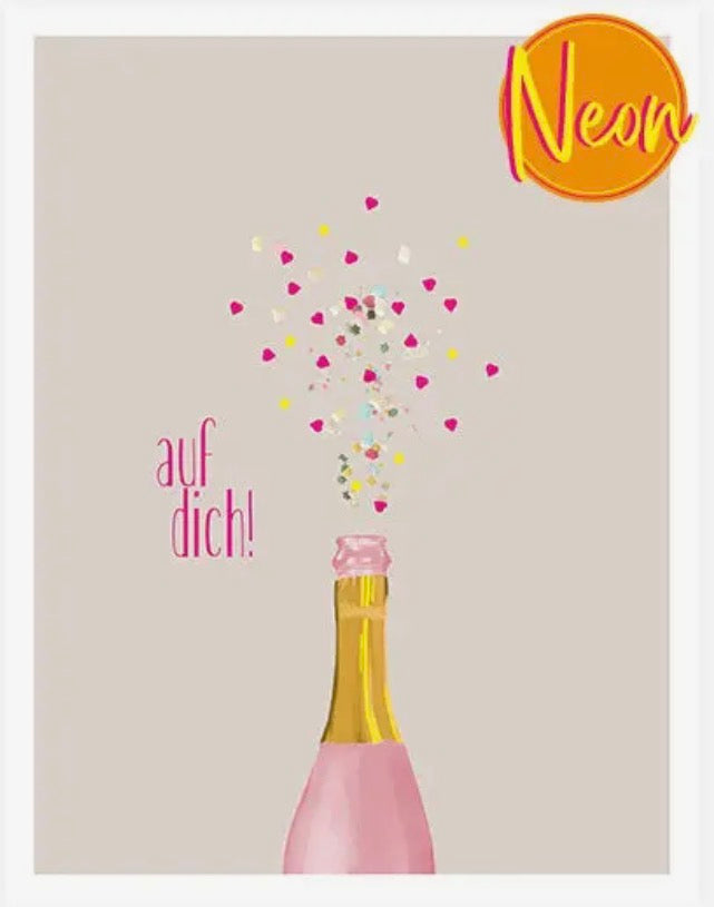 POSTKARTE PROSECCO AUF DICH | NEON DESIGN