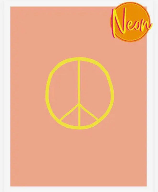 POSTKARTE PEACE ZEICHEN | NEON DESIGN
